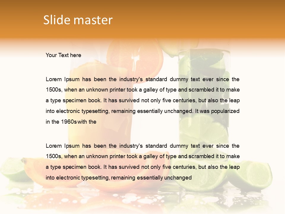 Serving Citric Lemon PowerPoint Template
