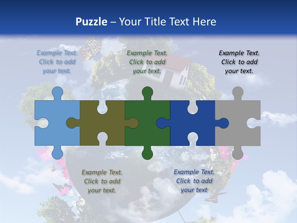 Green Closeup Relax PowerPoint Template