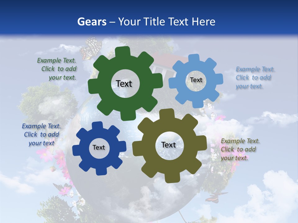 Green Closeup Relax PowerPoint Template