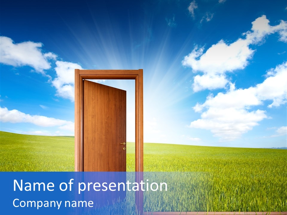 Grassland Door Home PowerPoint Template