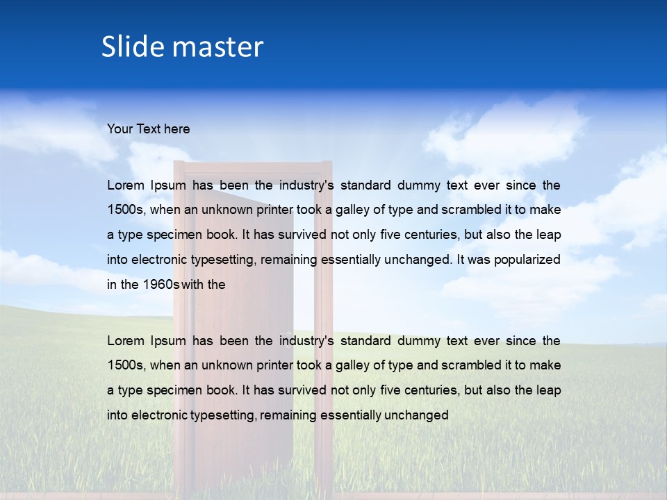 Grassland Door Home PowerPoint Template