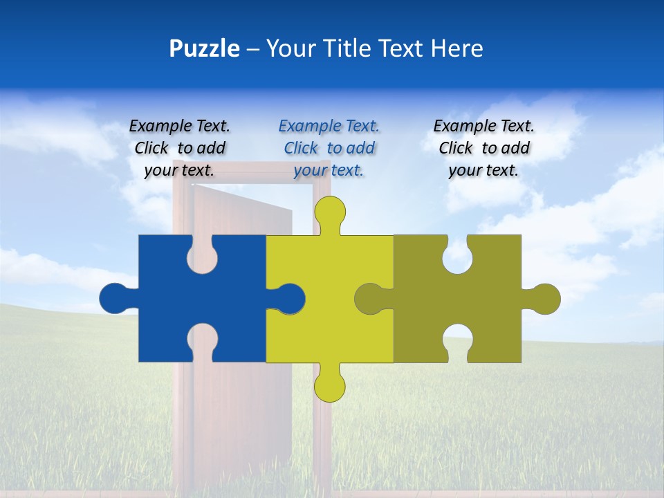 Grassland Door Home PowerPoint Template