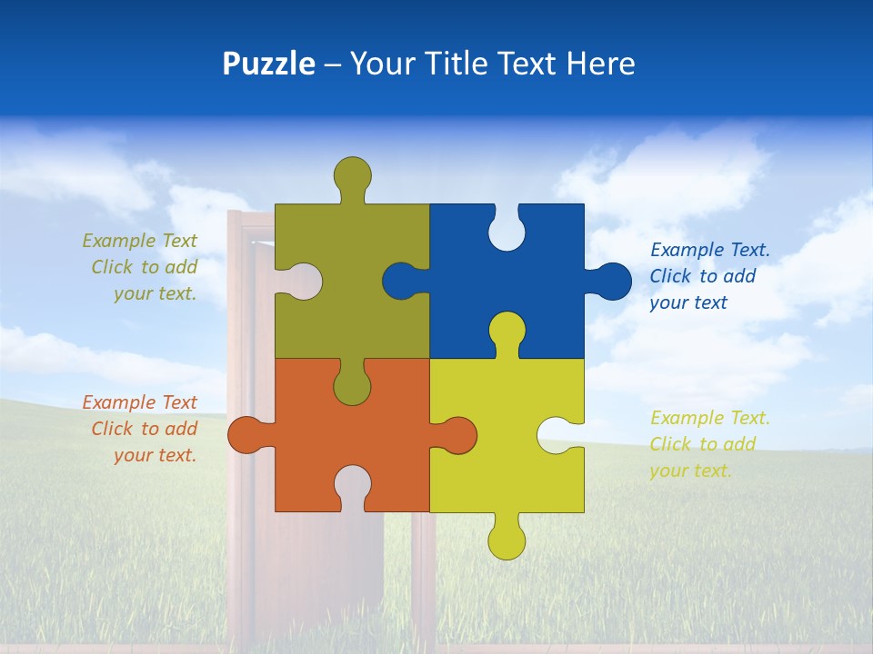 Grassland Door Home PowerPoint Template