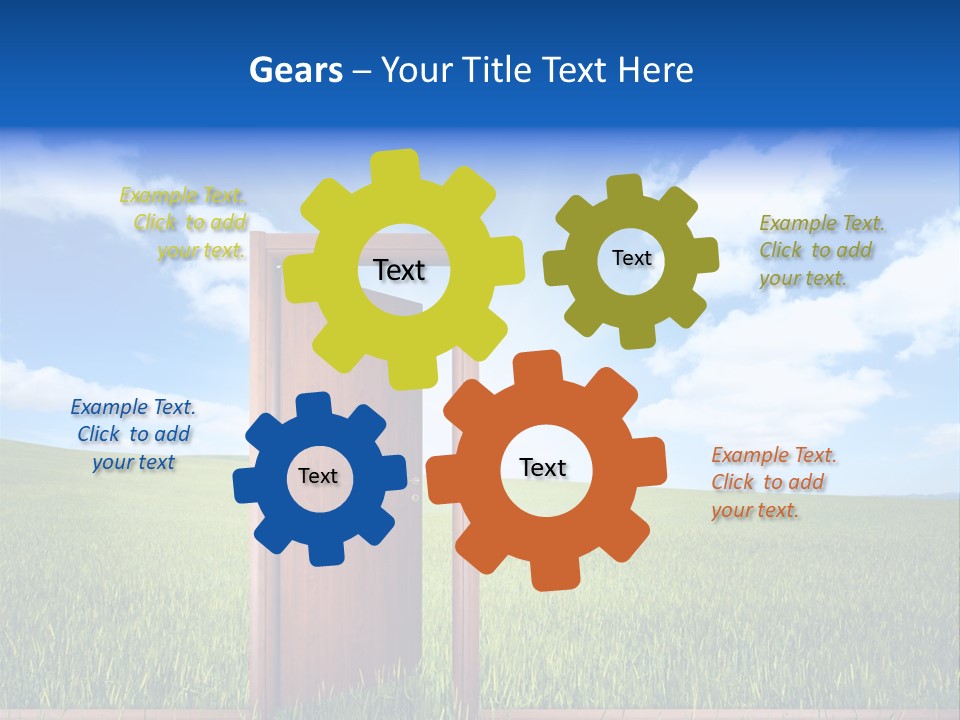 Grassland Door Home PowerPoint Template