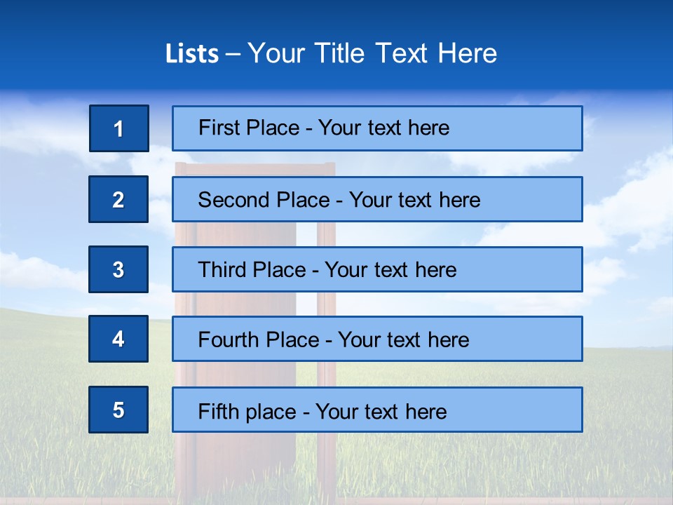 Grassland Door Home PowerPoint Template