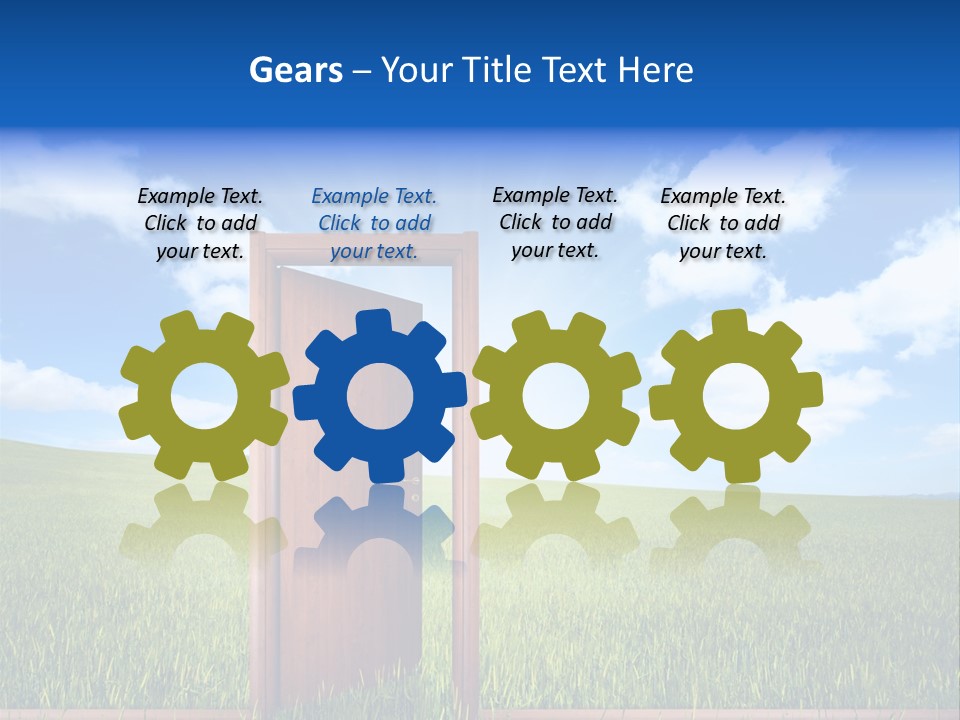 Grassland Door Home PowerPoint Template