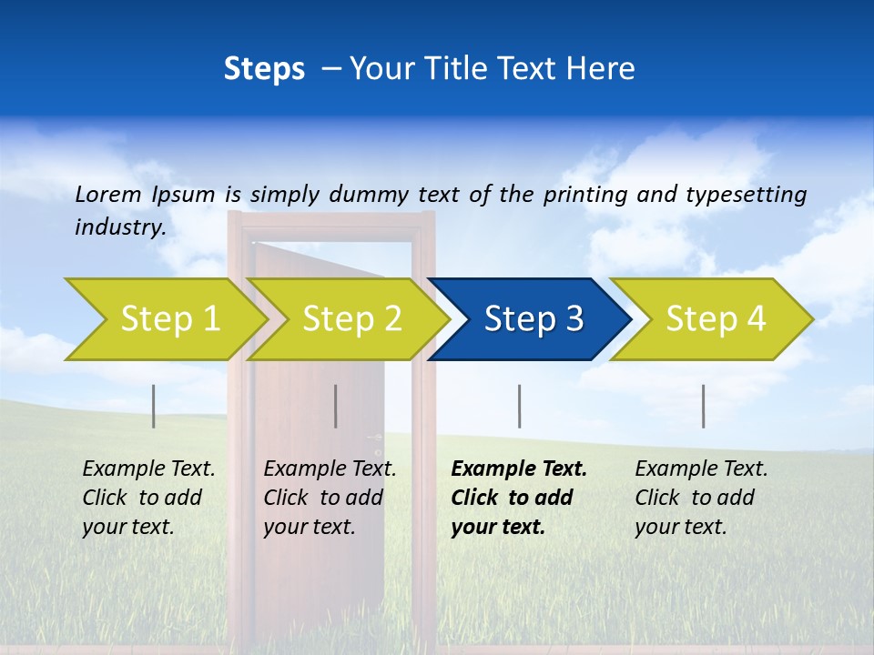 Grassland Door Home PowerPoint Template