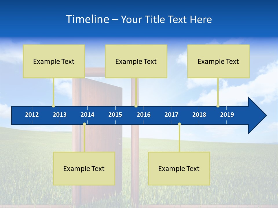 Grassland Door Home PowerPoint Template