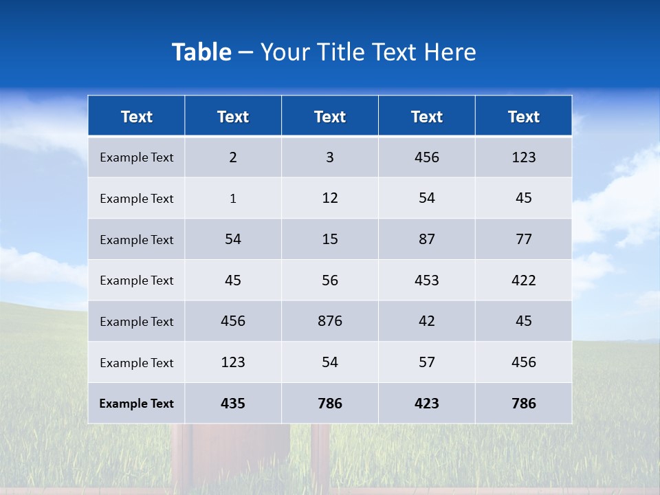 Grassland Door Home PowerPoint Template