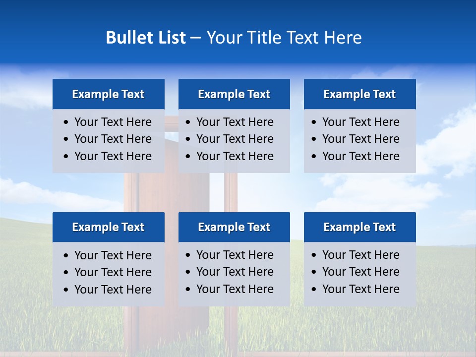 Grassland Door Home PowerPoint Template