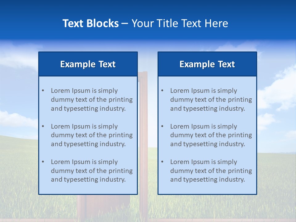 Grassland Door Home PowerPoint Template