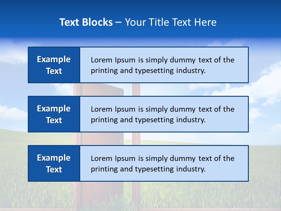 Grassland Door Home PowerPoint Template