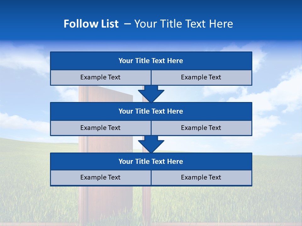 Grassland Door Home PowerPoint Template