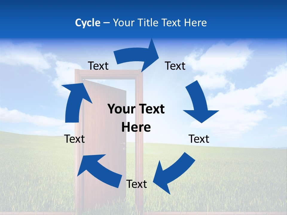 Grassland Door Home PowerPoint Template