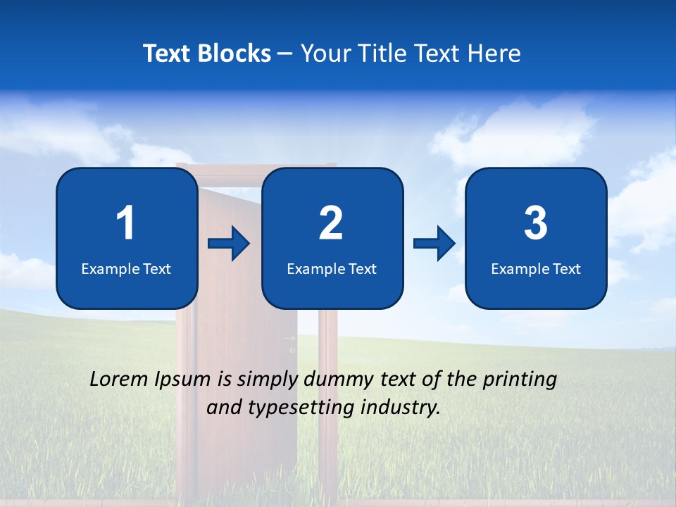 Grassland Door Home PowerPoint Template