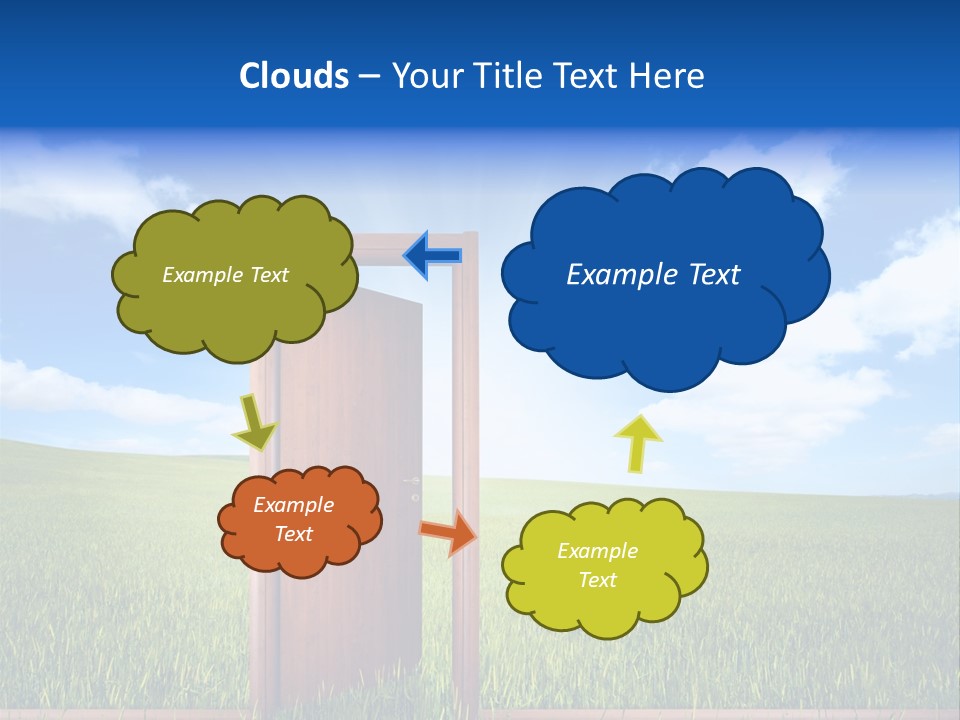 Grassland Door Home PowerPoint Template