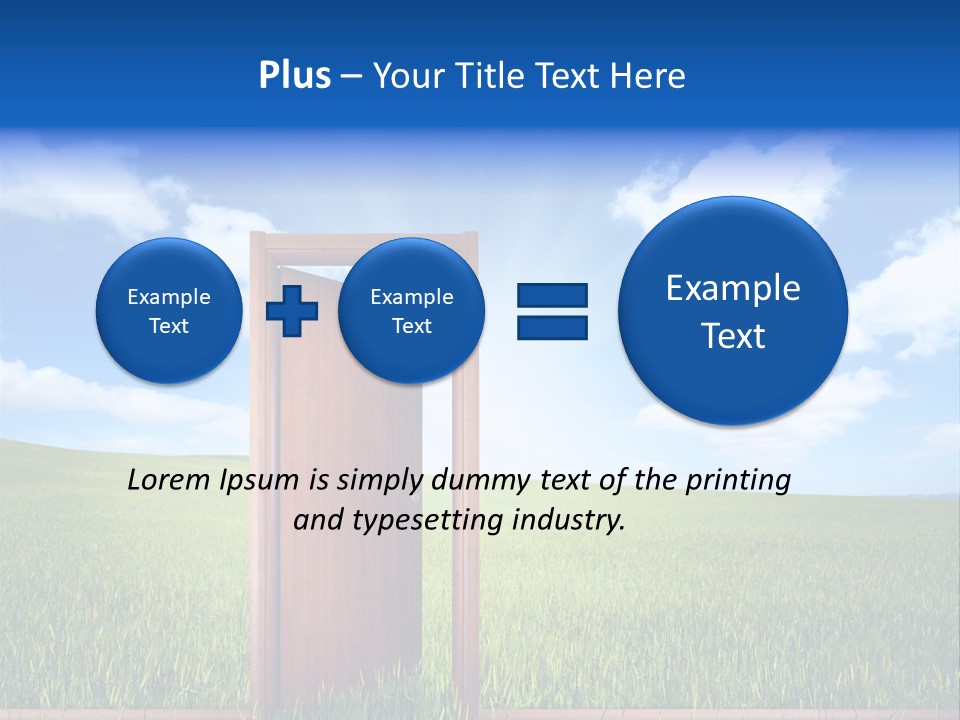 Grassland Door Home PowerPoint Template