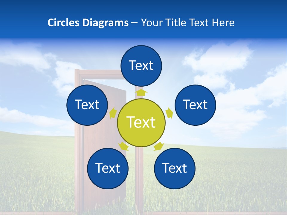 Grassland Door Home PowerPoint Template