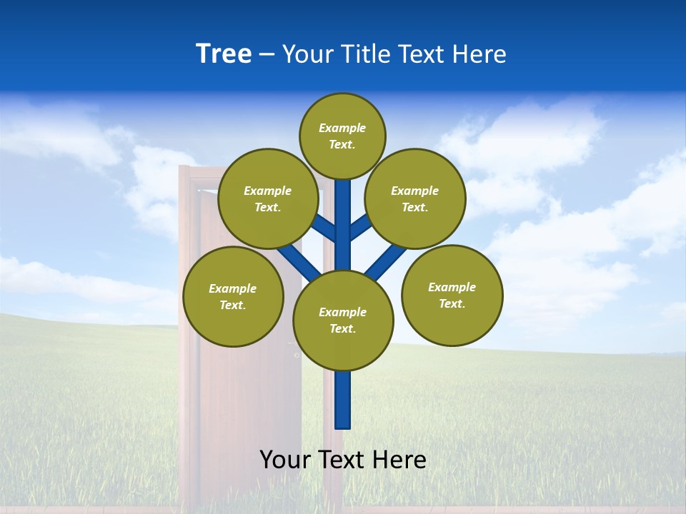 Grassland Door Home PowerPoint Template