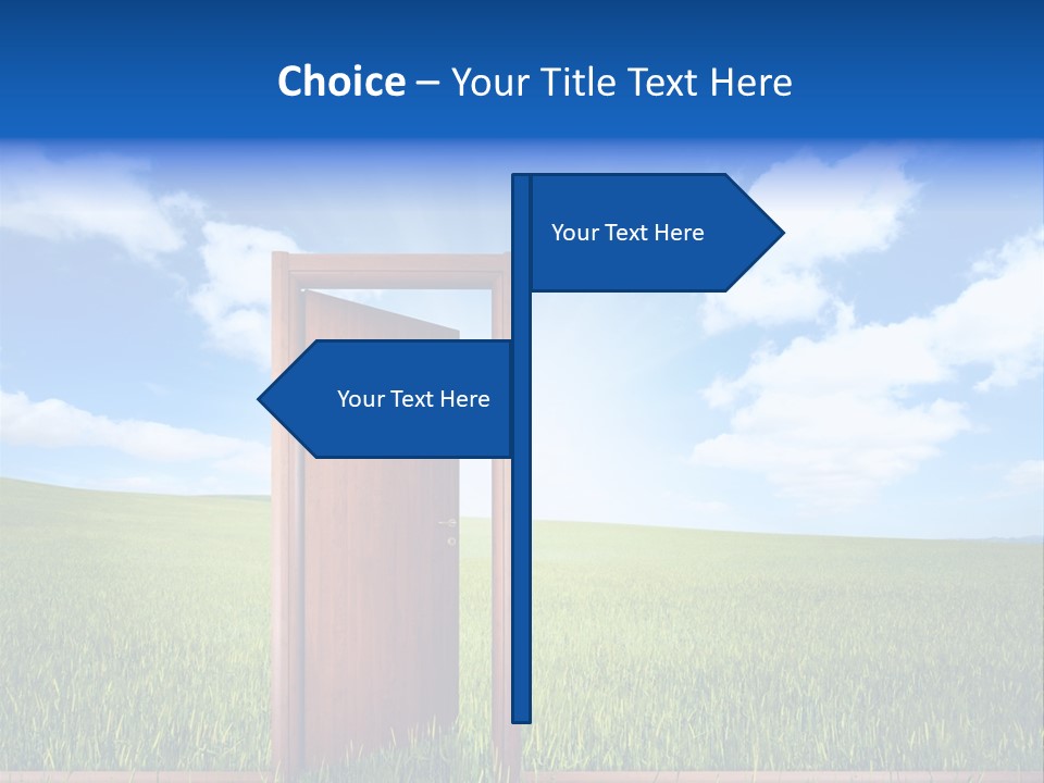 Grassland Door Home PowerPoint Template