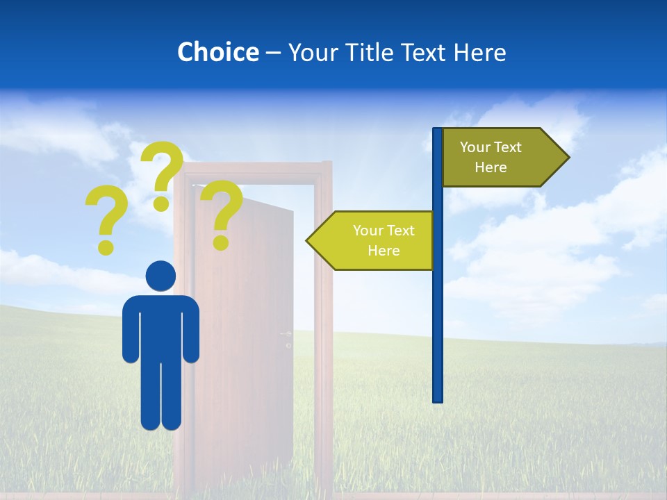 Grassland Door Home PowerPoint Template