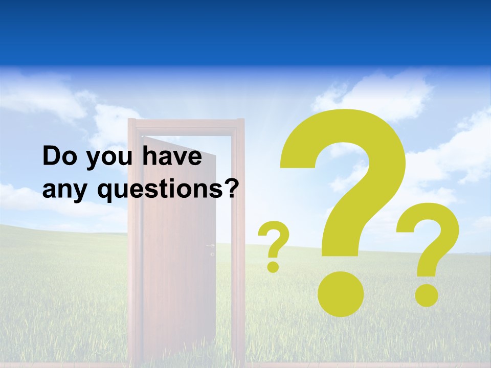 Grassland Door Home PowerPoint Template