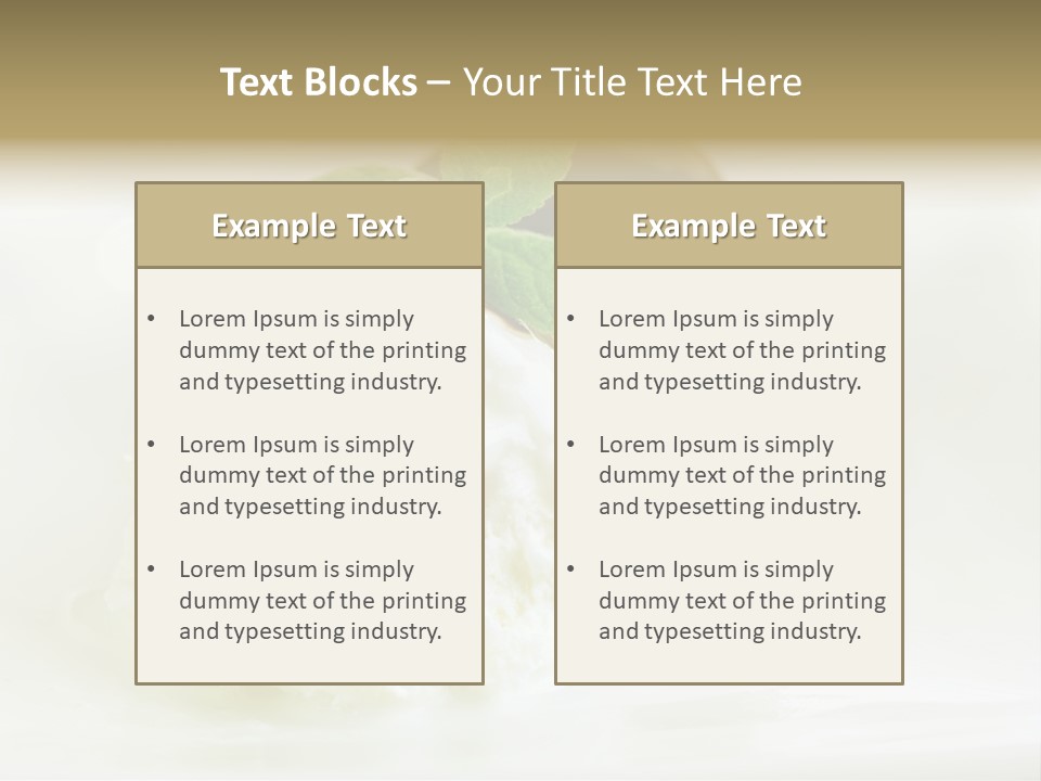 Dessert Two Topping PowerPoint Template