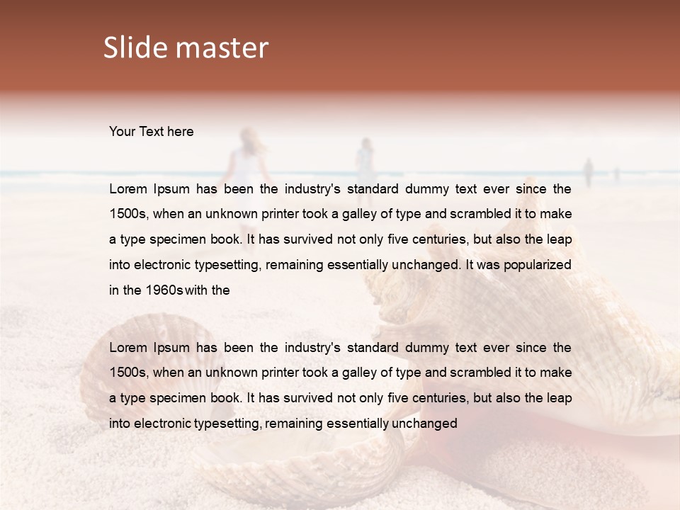 Beach Seashell Tropical PowerPoint Template