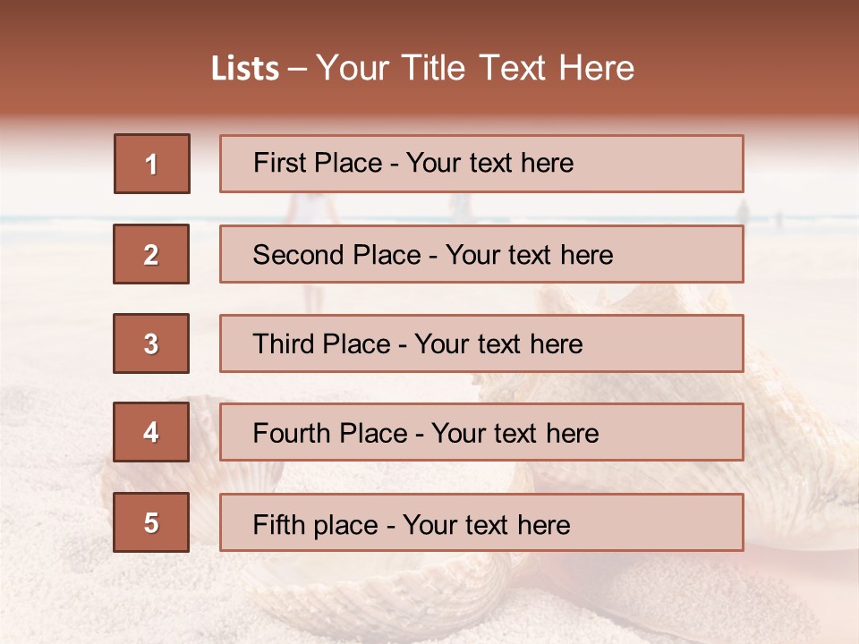 Beach Seashell Tropical PowerPoint Template
