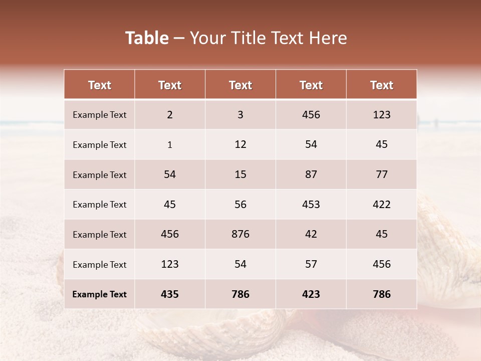 Beach Seashell Tropical PowerPoint Template