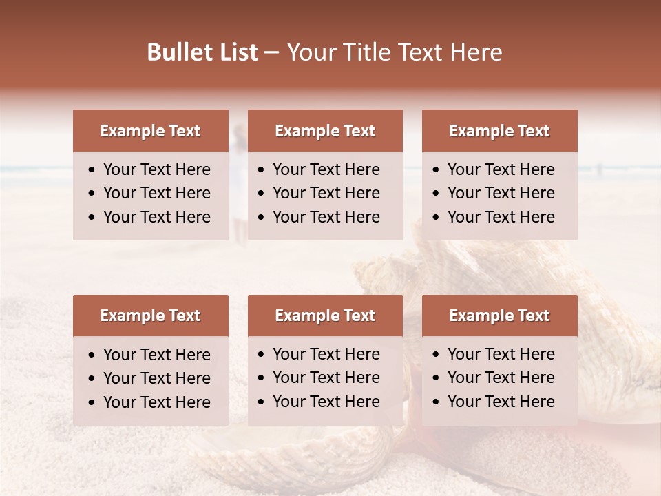 Beach Seashell Tropical PowerPoint Template