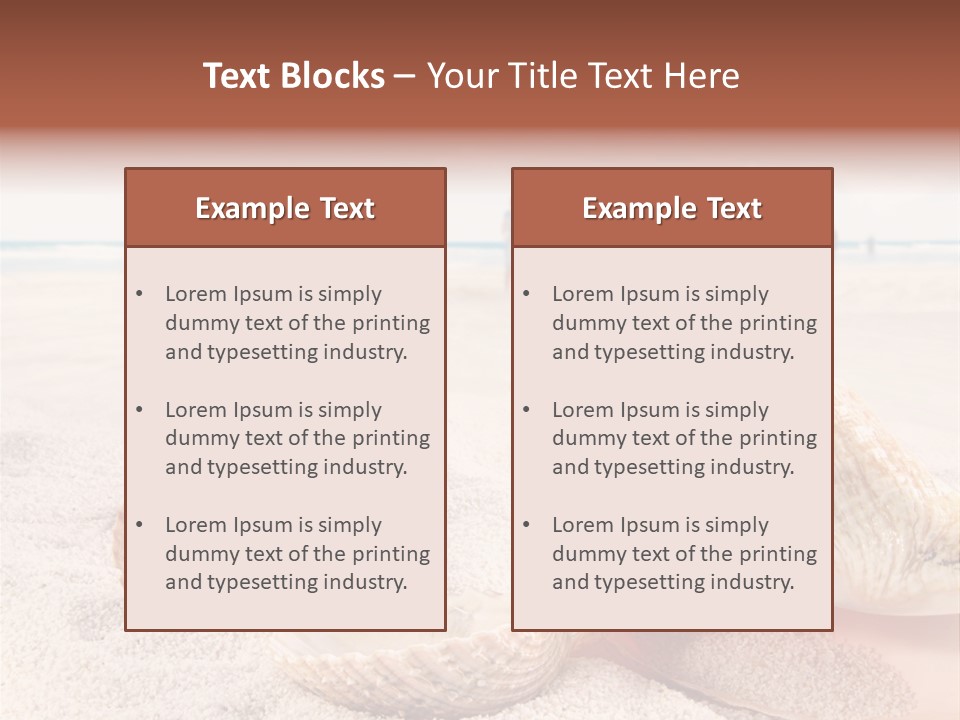 Beach Seashell Tropical PowerPoint Template