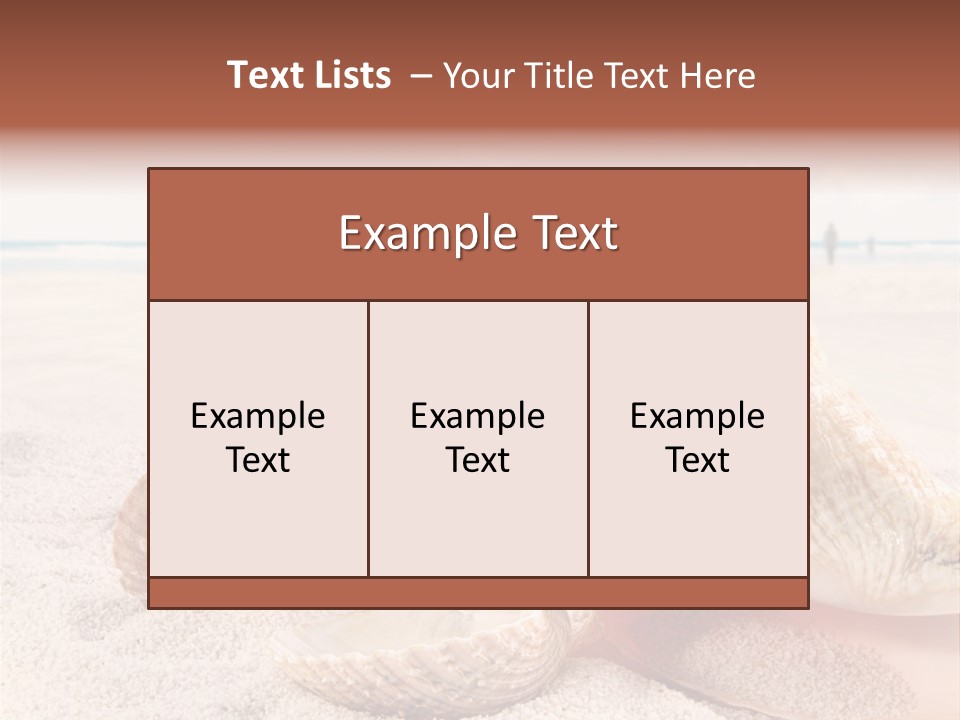 Beach Seashell Tropical PowerPoint Template