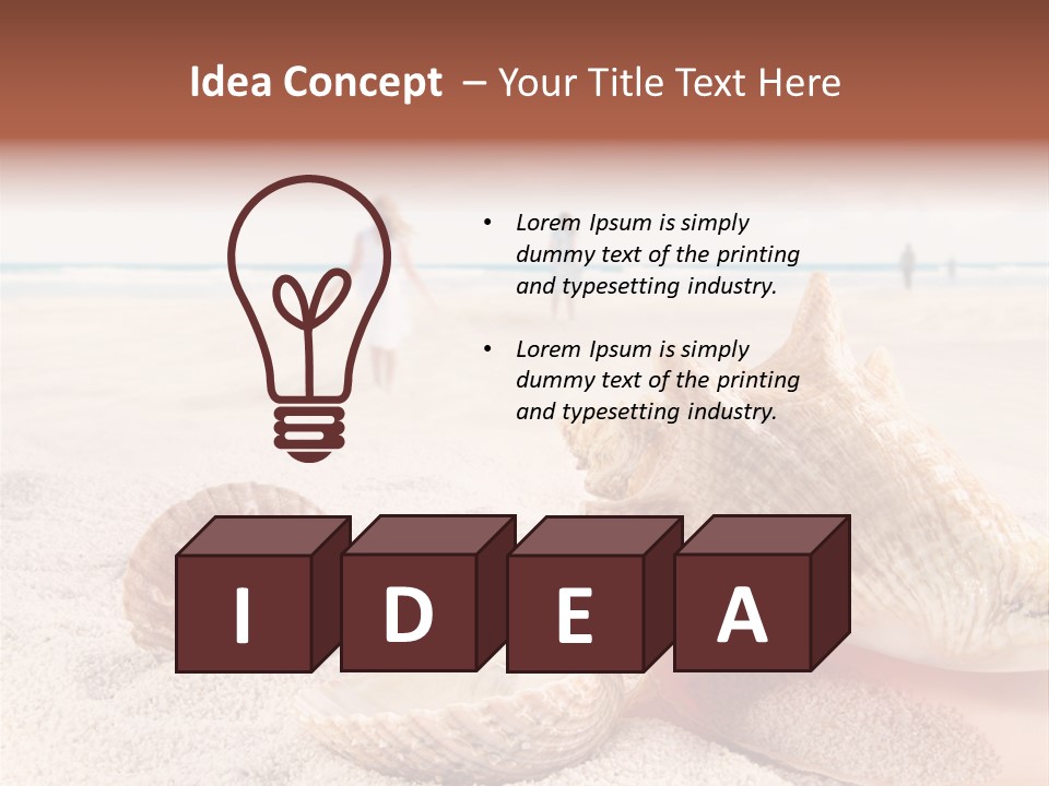 Beach Seashell Tropical PowerPoint Template