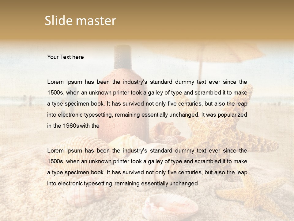 Beach Sky People PowerPoint Template