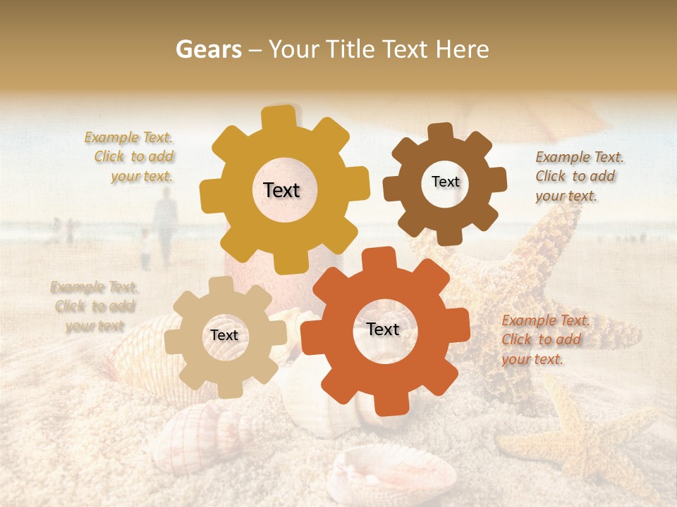 Beach Sky People PowerPoint Template