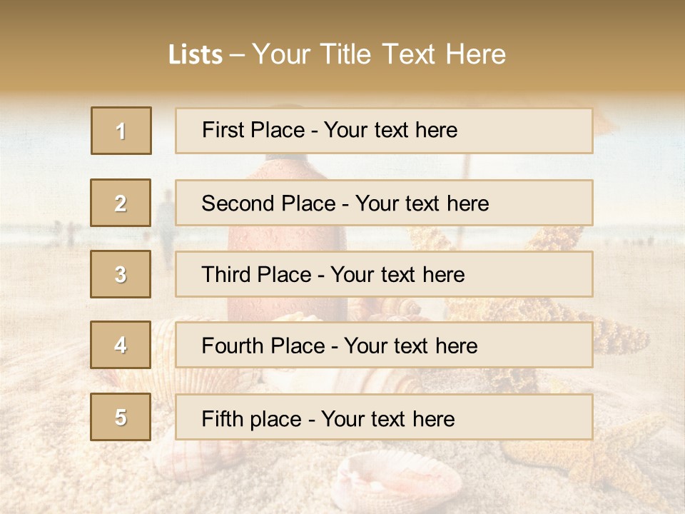 Beach Sky People PowerPoint Template