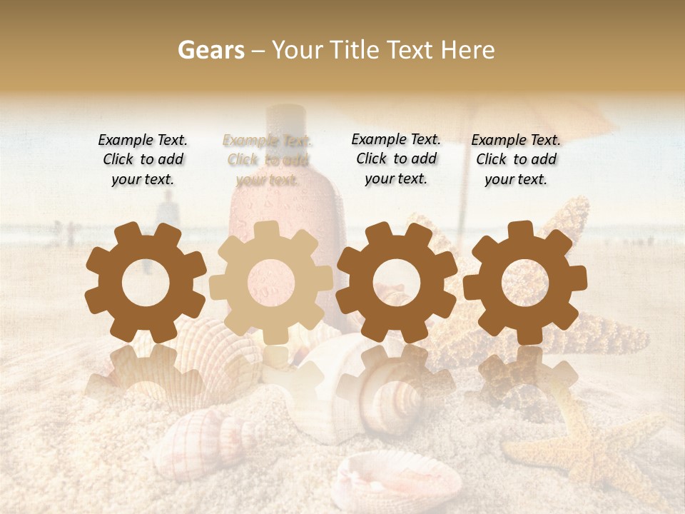 Beach Sky People PowerPoint Template