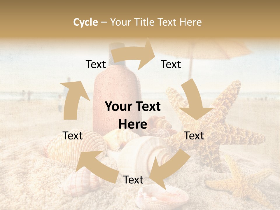 Beach Sky People PowerPoint Template