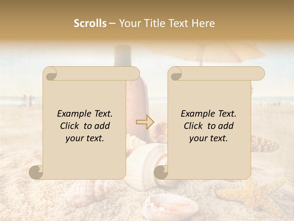 Beach Sky People PowerPoint Template