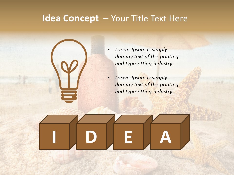 Beach Sky People PowerPoint Template