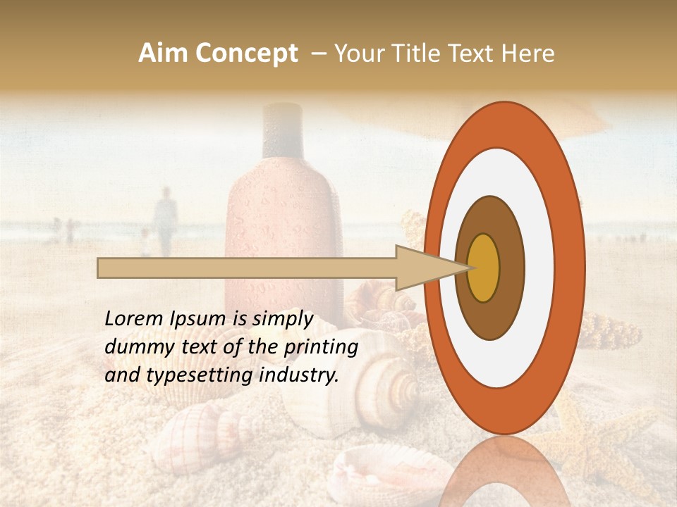 Beach Sky People PowerPoint Template