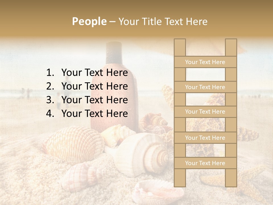 Beach Sky People PowerPoint Template