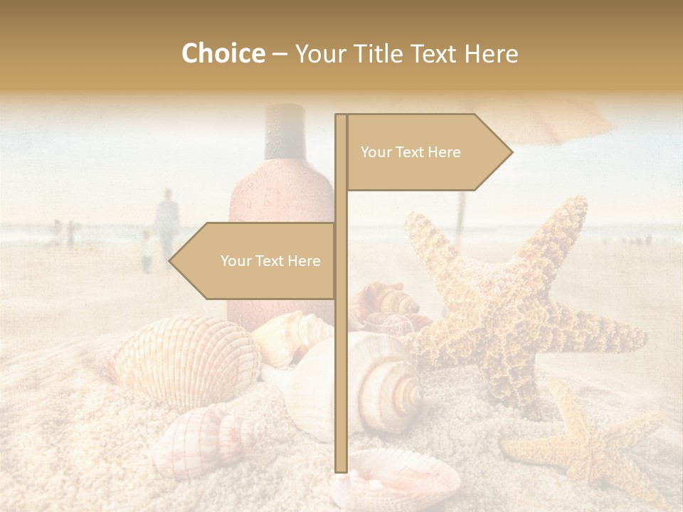 Beach Sky People PowerPoint Template