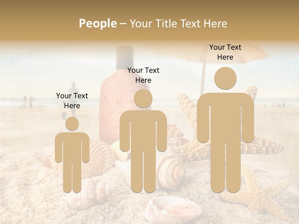 Beach Sky People PowerPoint Template