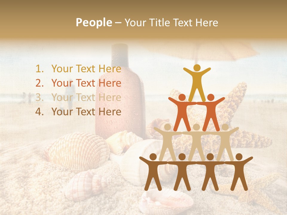 Beach Sky People PowerPoint Template