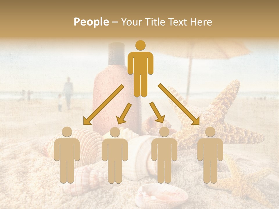 Beach Sky People PowerPoint Template