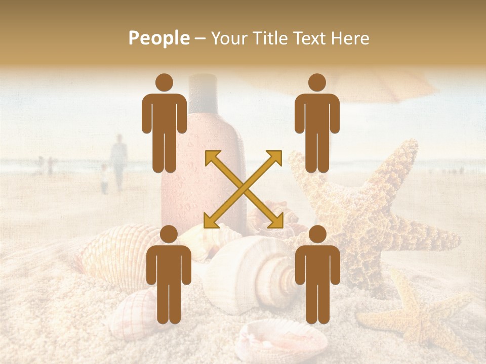 Beach Sky People PowerPoint Template