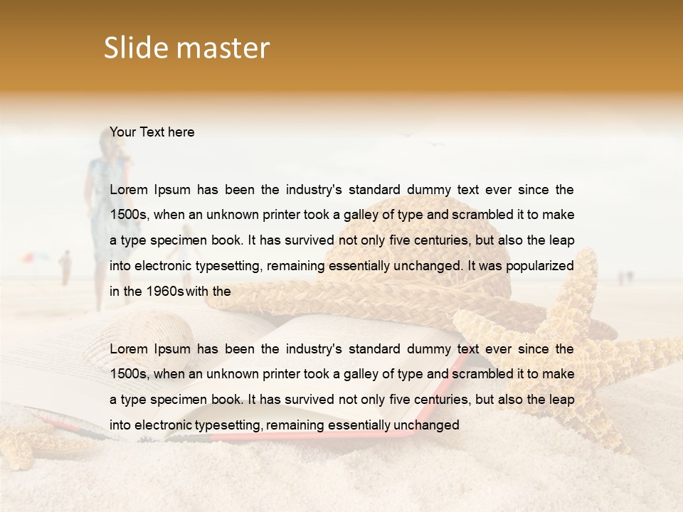 Background Sea Seashell PowerPoint Template