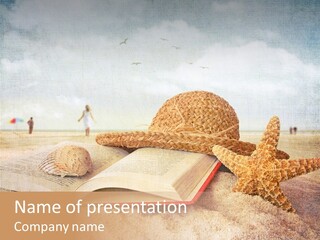 Page Straw Horizontal PowerPoint Template